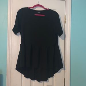 SHEIN peplum black top